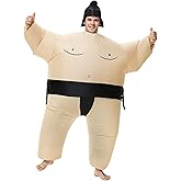BROWNYEW Inflatable Sumo Wrestling Suits, Sumo Costume Adult, Blow up Costume, Inflatable Halloween Costumes for Men/Women