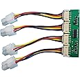 PLCPDM 12V 4-in-1 Fast Speed Fan Simulators Emulators PC Fan Speed Controller for S21 S19kpro T21 Desktop Cooling