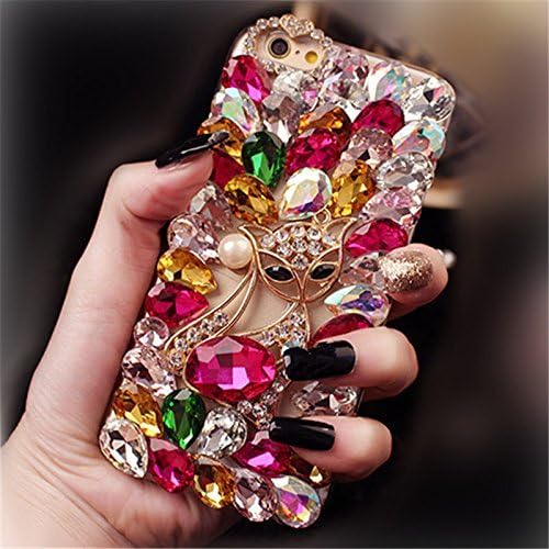 Case for Galaxy A80,3D Handmade Luxury Bling Sparkle Crystal Rhinestone Civet Cat Diamond Gemstone Glitter Case for Samsung Galaxy A80(Rose)