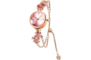 TIME100 Women's Bracelet Watches Ladies Quartz Wrist Watch with Green Dial Bezel with Crystals in Movement Bracelet Strap wit