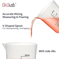 Okulab 6 Pcs Plastic Beakers Set, 6pcs of