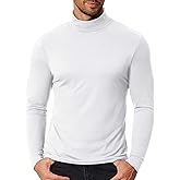 COOFANDY Men's Slim Fit Mock Turtleneck T Shirt Casual Basic Knitted Long Sleeve Pullover Sweater