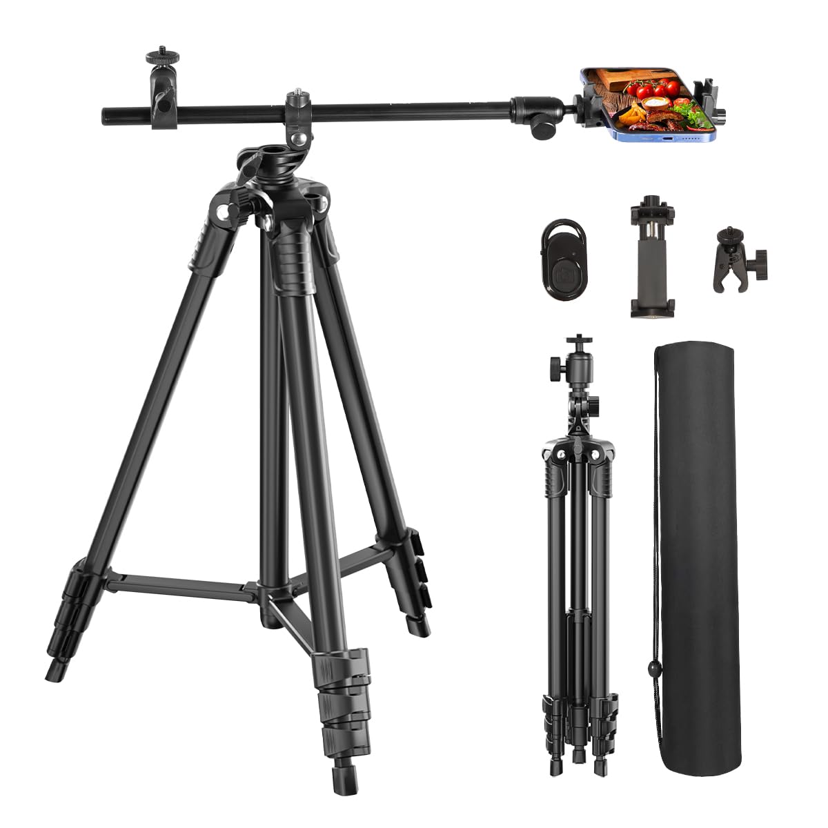 Photo 1 of Phone Tripod, Arsoer 67" Adjustable Height Tripod with Horizontal Column