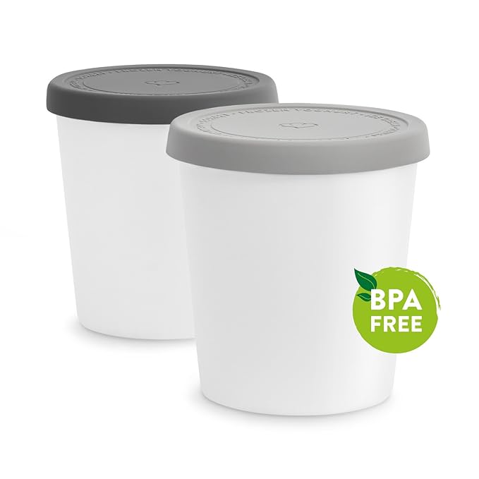 2er-Set Eisbehälter 1L | Aufbewahrungsbehälter für Speiseeis | Gefrierdosen | Eis-Container BPA-frei in Lebensmittelqualität 