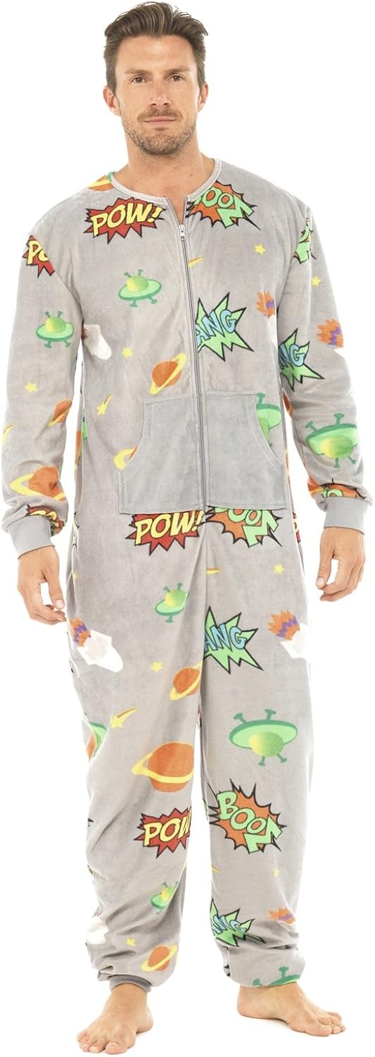 Herren Erwachsenenstramplerganzkörper Schlafanzug Für Erwachsene Schlafoverall Onesie 