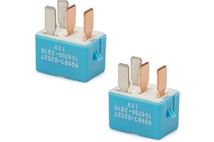 GROBARPART 90987-02027 2 pcs 4 pin 12V AC Relay Air Conditioning Relay Compatible with Toyota Avalon Corolla Camry Tundra Tacoma RAV4 4RUNNER Compatible with Lexus RX350 IS300 GX460 90080-87026 90987-02028