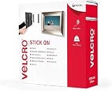 VELCRO Brand Stick On Tape 20mm x 25m White Cut-to-Length Hook & Loop