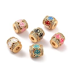 LiQunSweet 10 Pcs Enamel Column with Smile Happy