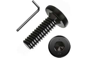 1/4-20 x 3/4"(25 Pack) Flat Head Hex Socket Cap Screws Bolts, FIXLINK Allen Hex Drive, Fully Threaded, Electrophoresis, Hexagon Spanner Included