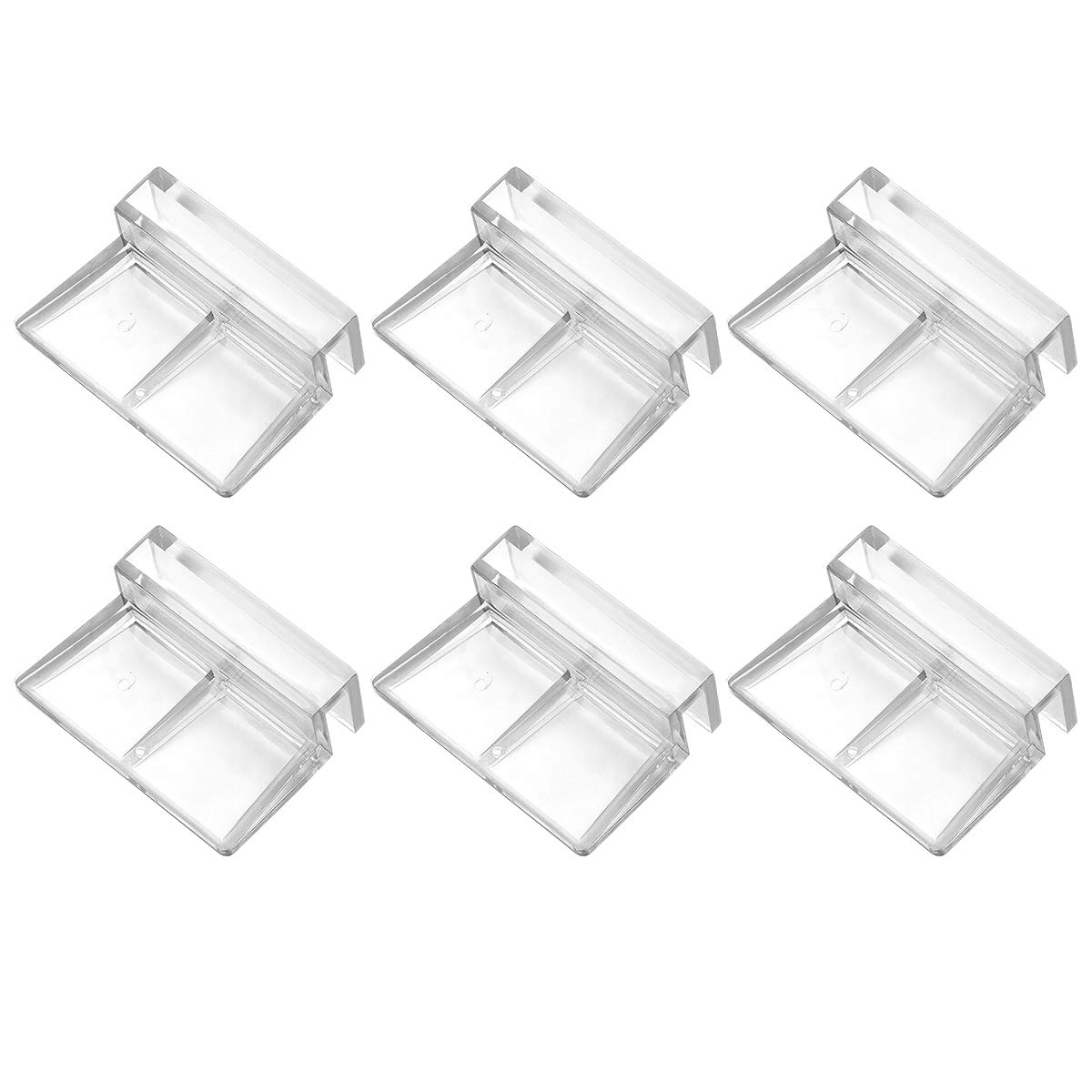 POPETPOP 6pcs Aquarium Lid Holder-Acrylic Lid Clips Aquarium Fish Tank Glass Cover Clip Support Holder-6mm