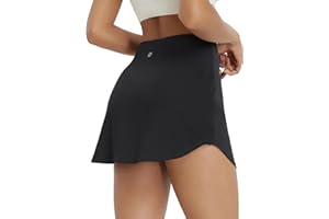 baleaf Womens Tennis Skirt Golf Skorts for Woman High Waisted with Shorts Pockets Athletic Running