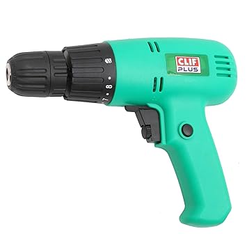 CLIF Original Alloy Steel Green Color 10 Mm Reversible Electric Screwdriver Drill Machine with Torque Setting Facility 10mm Screwdriver Blue Pistol Grip Drill (10 mm Chuck Size)