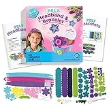 Bracelet and Headband Kit for Smarter, Happier Children. Kids Crafts for girls 5+. Easy Jewelry Craft Kits with 4 Bracelets & 6 Headbands.