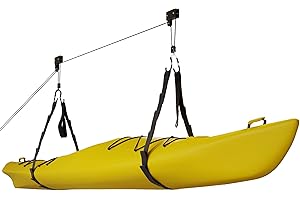 RAD Sportz Kayak Storage Hoists - Overhead Pulley Hoist Systems with 125lb Capacity Each for Canoes, Bikes, Ladders, and More
