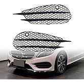 Astra Depot Front Lower Bumper Fog Light Mesh Grille Compatible for 2015-2018 Mercedes W205 Sedan C205 Coupe A205 Convertible C180 C200 C250 C300 C43 AMG Driver Passenger Sides