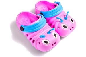 CHARROST Baby Girls Boys Sandals Kid's Cute Lightweight Shoes Summer Premium Cartoon Sandals Children Caterpillar Non-Slip Beach Water Clogs Shoes Garden Slipper