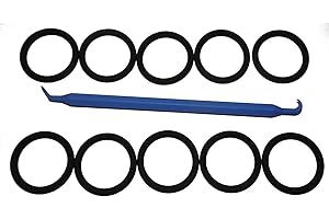 CAPTAIN O-RING Scuba Standard 3/4inch NPS K-Valve/DIN Valve Neck Viton 214 O-Ring (10 pcs) [Bonus O-Ring Pick]