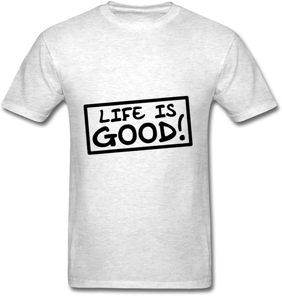 Amazon.com Life Is Good Print Xxxlarge Tshirt Gray Top Enjoy For Men