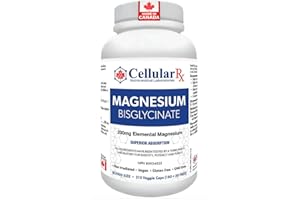 CellularRx Magnesium Bisglycinate 200 mg High absorption – 210 Capsules – Gentle on the Stomach - Supports Sleep, Muscle Func