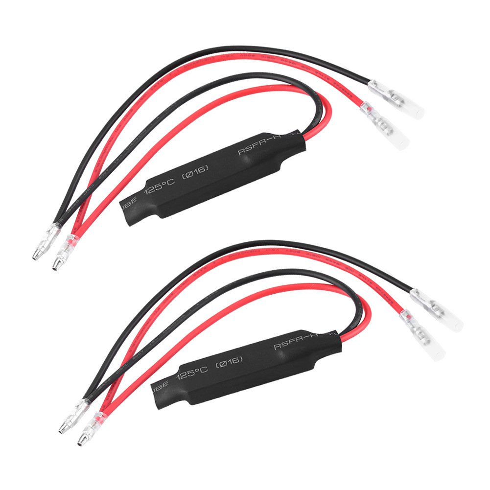 Keenso 10W LED Light Load Resistor In-line Motorcycle Resistors LED Turn Indicator Fix Error Flash Controller (2 PCS)