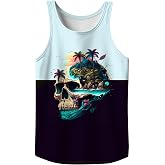 Rave Tank Tops Men Beach Tank Tops Graphic Summer Funny Sleeveless EDM Outfits Patriotic Shirts Up to 3XL