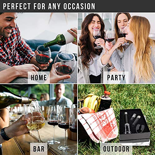 OPUX Wine Bottle Opener Set Air Pressure Pump Cork Remover Needle