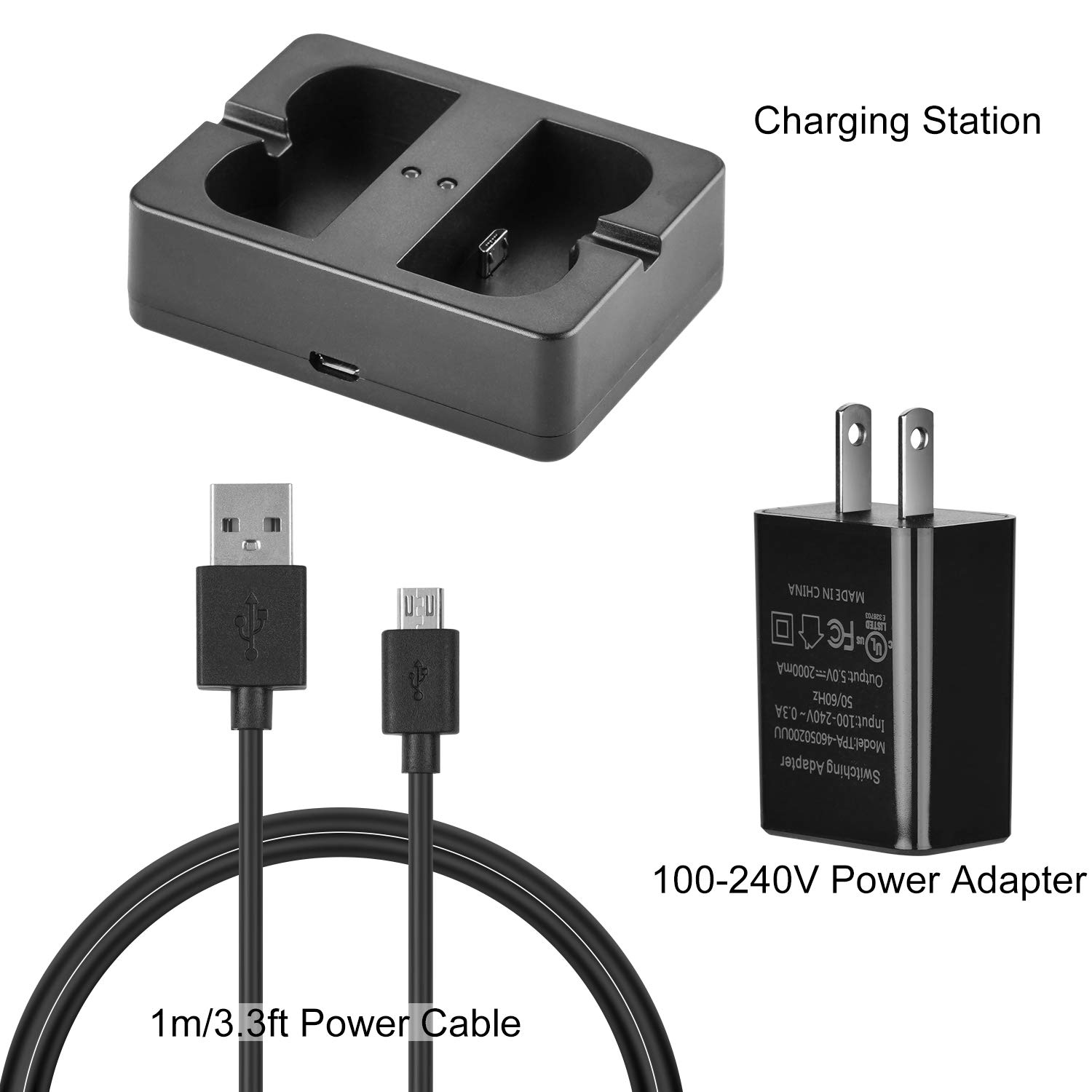 Ring Battery Charger, Dual Port Charging Station for Ring Spotlight Cam