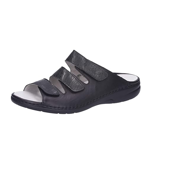 Waldläufer Damen Pantoletten Komfort Pantolette bis 30mm Sohlenhöhe Gunna 204501 210 001 schwarz 269585