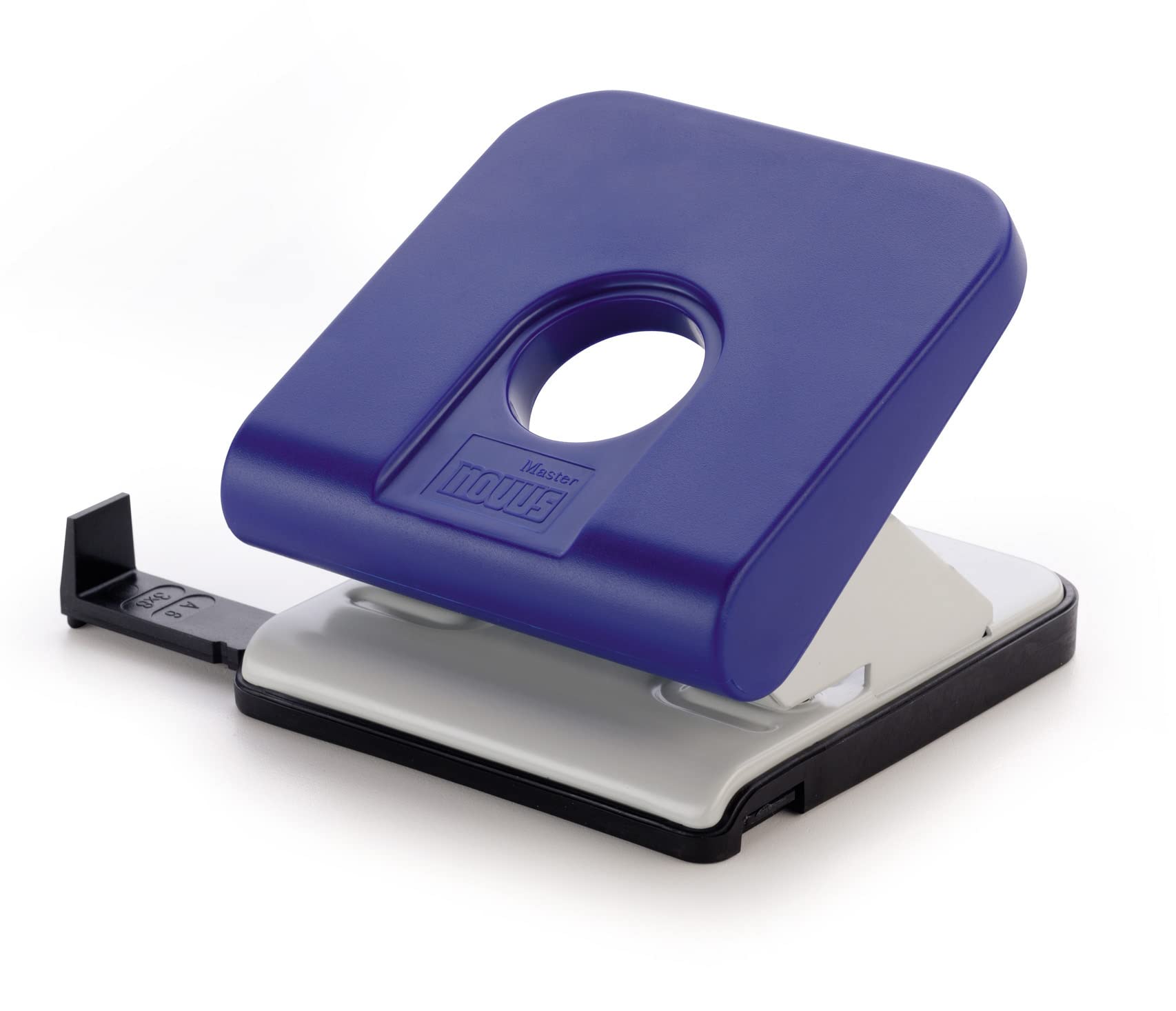 Novus Master Hole Punch 25 Sheets Hole Capacity with Stop Rail Reliable Office Hole Punch Blue