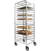 lopeztek Commercial 20-Tier Half &amp; Full Sheet Pan Rack with Wheels | 1/2 &amp; Full Sheet Pan|Baking Bread Cooling Rack|Speed Bun Rack|Bakery Rolling Cart|Dough Proofing