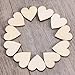 Pixnor Wood Hearts, Unfinished Wood Heart Cutout Heart Slices for Wedding DIY Crafts, Pack of 100, 20mm