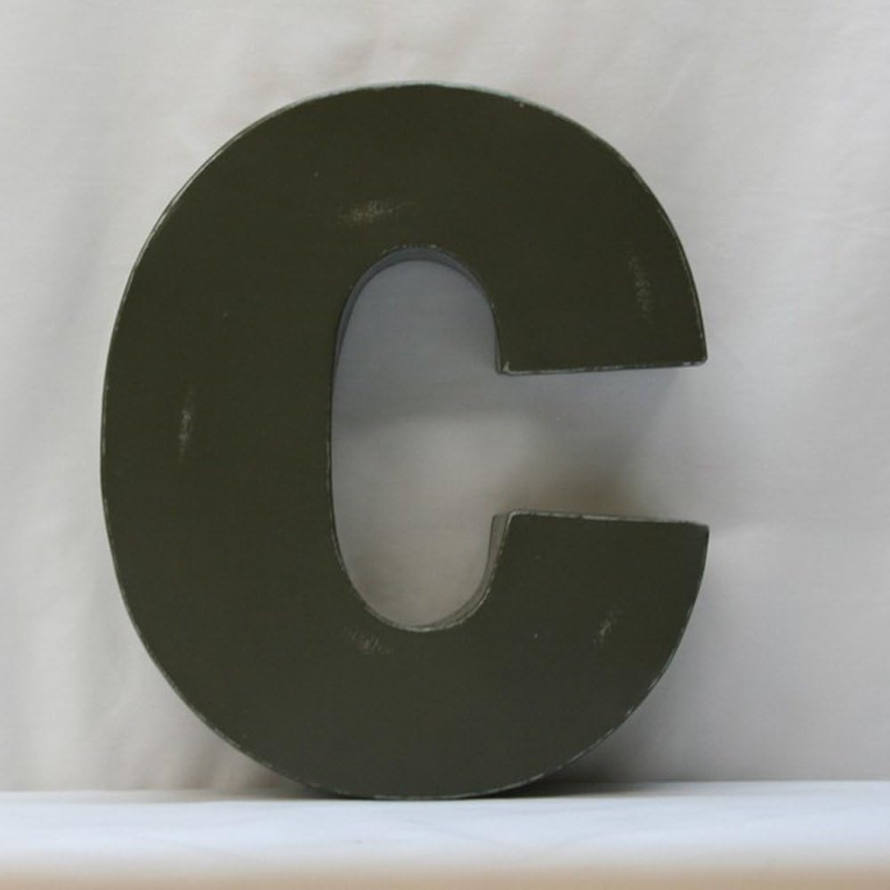 Metal Graphite Block Letter C