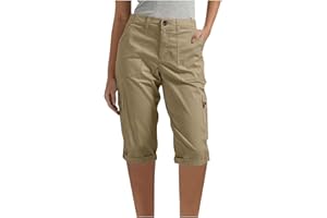 Cargo Capris for Women Plus Size Stretch Lightweight Capri Rolled Casual Summer Cropped Pants with Pockets 2026