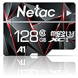 128GB Micro SD Card, Netac Memory Card MicroSD High Speed Transfer A1 C10 U3 MicroSDXC TF Card for Cemera/Phone/Nintendo-Swit