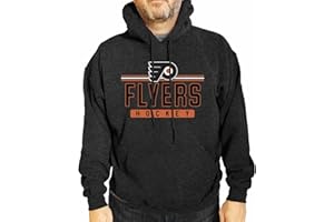 Wright & Ditson NHL Adult Heather Charcoal True Fan Hooded Sweatshirt Unisex - Unisex Cotton Poly Blend - Ultimate Comfort