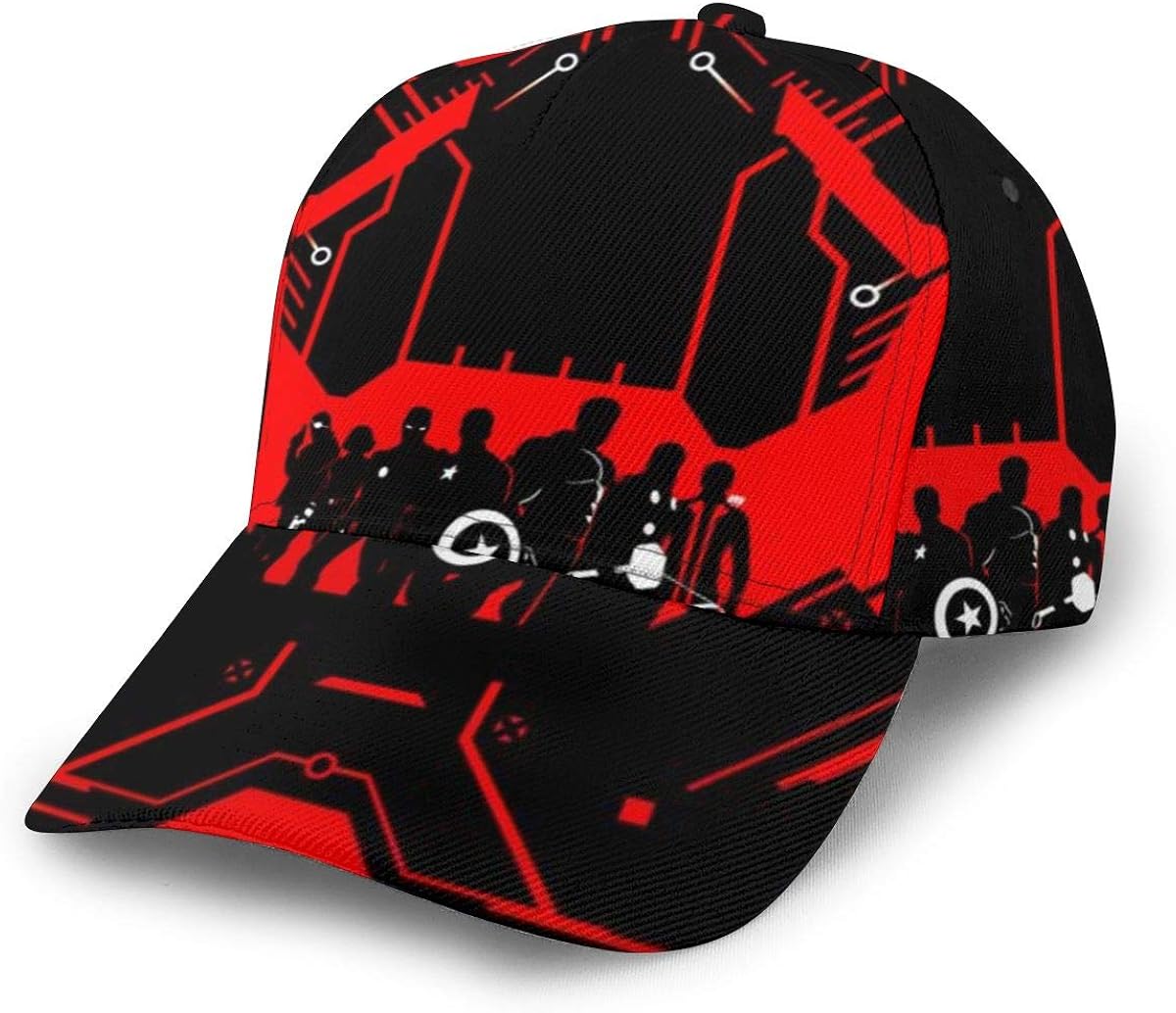 Avenger Movie Baseball Cap Unisex Adjustable Hip Hop Hat Cotton Classic Washed Men Women Hat Black