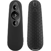 LEFXMOPHY Silicone Case Cover for Logitech Wireless Presenter R500 Remote Protective Sleeve - Black