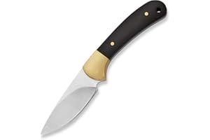 Buck Knives 113 Ranger Skinner Hunting Knife, 3-1/8" Fixed Blade, Ebony Handle, 420HC Stainless Steel Skinner Blade, Sheath Included, Knife Made in the USA, 5.2 oz