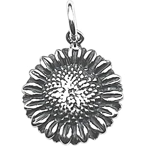 KEVIN N ANNA 925 Sterling Silver Small Sunflower Charm | Charm Only