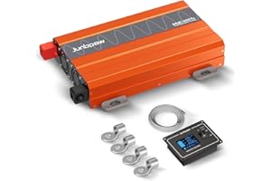 Junbpaw 3080 Watt Pure Sine Wave Inverter, Equipment GFCI, 12V DC to 120V AC Converter Built-in 5V/2.1A USB Port for Off-Grid Solar Car RV Truck Boat with Wire Remote Monitor