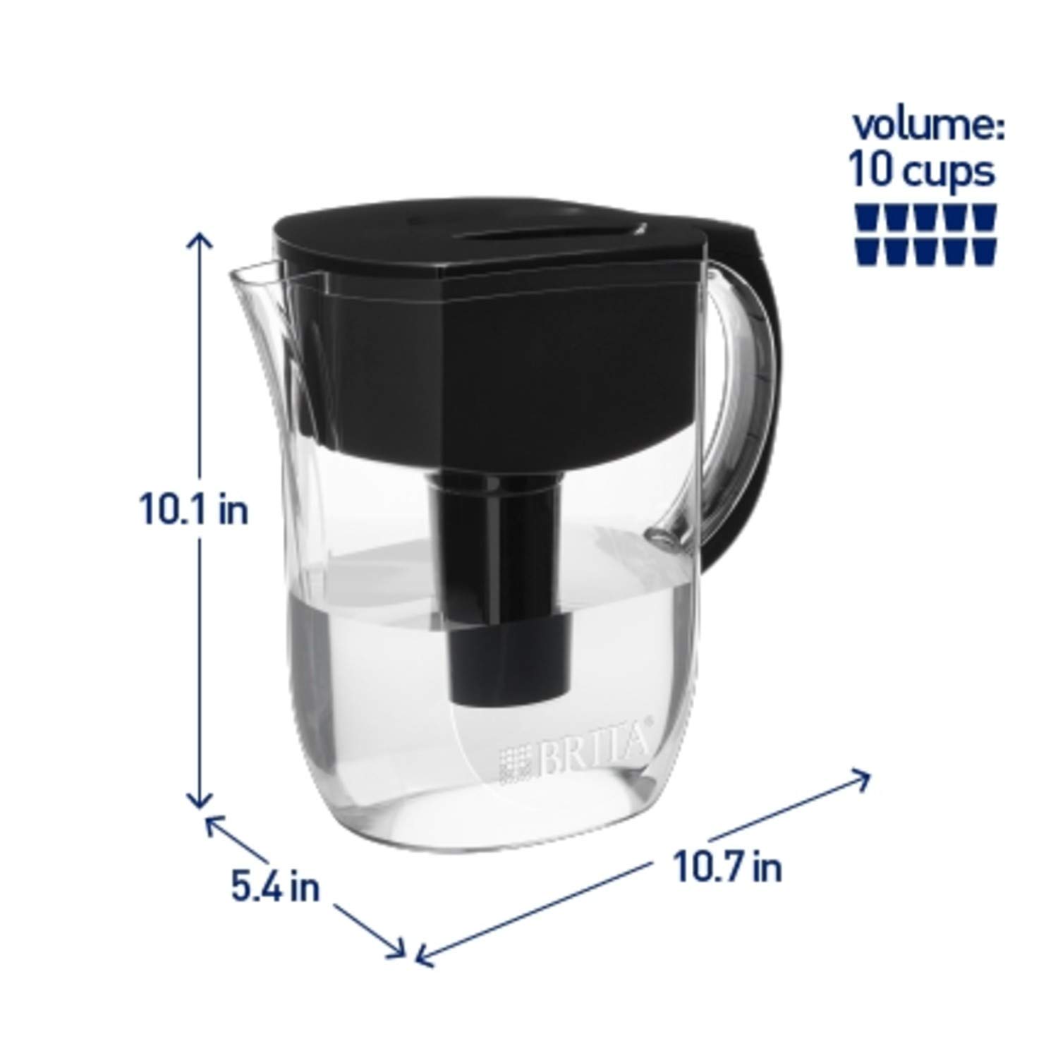 Brita Longlast Everyday Water Filter Pitcher, Large 10 Cup 1 Count