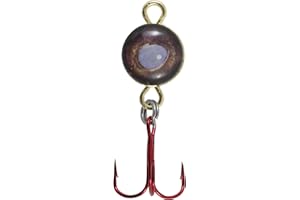 NORTHLAND TACKLE Northland Fishing Tackle Eye Ball Ice Fishing Spoon, Baitfish Imitating Lure for Jigging Walleye, Perch, Crappie & More, Assorted Sizes & Colors