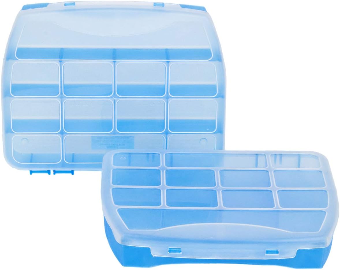 Caja de herramientas, 2 unidades, azul, caja organizadora, 1 ...