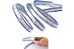 Loopunk Flexible Curve Ruler,24 inch 60cm Bendy Ruler Vinyl Curve Ruler PVC Soft Curve Ruler Double Sided Creative Rulers Fle