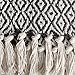 DII Rustic Farmhouse Cotton Diamond Blanket Throw with Fringe For Chair, Couch, Picnic, Camping, Beach, & Everyday Use , 50 x 60