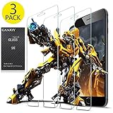 GANJOY 3-Pack iPhone 8 Plus / 7 Plus / 6s Plus / 6 Plus Screen Protector Glass, 0.3MM Slim And 9H Hardness, Anti-Fingerprint, for Apple iPhone 8 Plus, iPhone 7 Plus, iPhone 6S Plus, iPhone 6 Plus