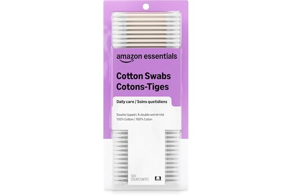 Amazon Essentials Cotton Swabs, 500 Count (Previously Amazon Basics)