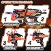 CACUSN Guardians Dart Blaster Guns | Rotating 4-Dart Barrel Toy Blasters | Foam Dart Toy Guns | 12 Suction Darts Included | 2 Dartboards