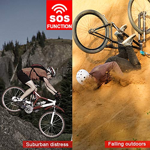 WiHoo 113dB Wireless Motorcycle Bike Alarm,Security Vehicel Anti-Theft Vibration Alarm Bicycle Alarm IP 55 Waterproof with Remote Adjustable Sensitivity Windows/Door Alarm Vibration Sensors (Black)