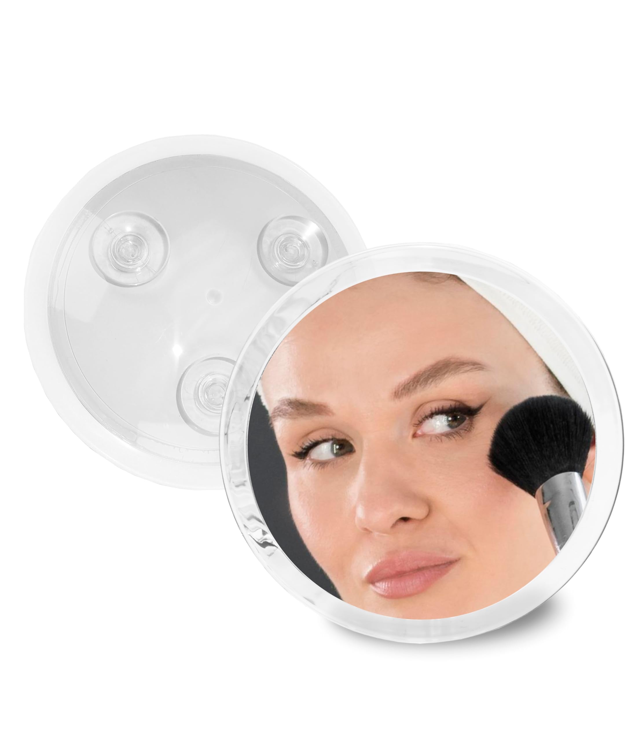 Fantasia Beauty Cosmetic Mirror with 5x Magnification, 3 Suction Cups, Perfect for Makeup & Shaving, 23 cm Diameter, No Drilling Required for Bathroom, Shower